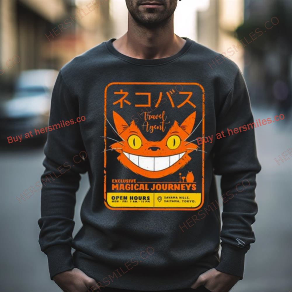 Travel Agent For Exclusive Magical Journeys Nekobasu Aka Catbus From My Neighbor Totoro Shirt