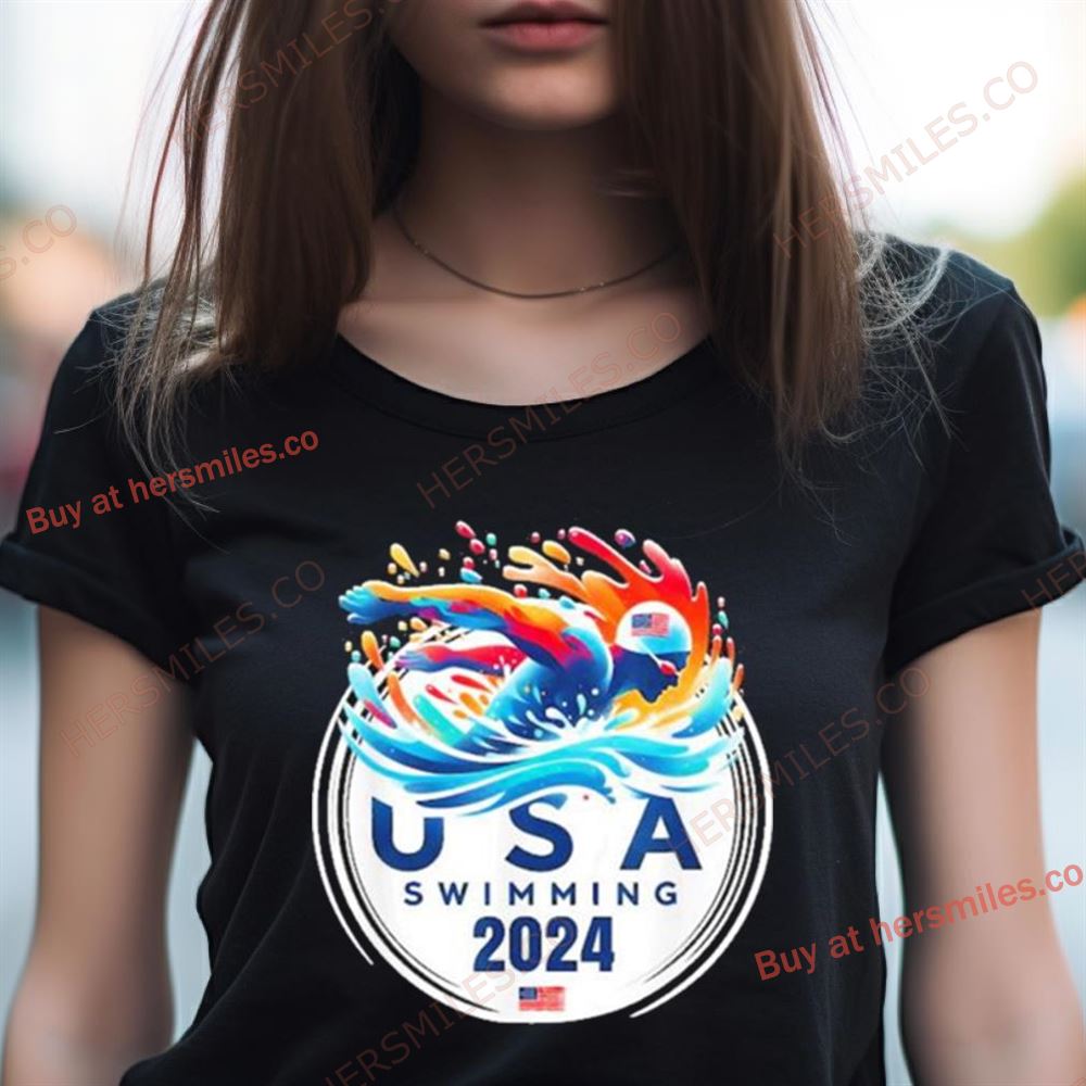 Usa 2024 United States American Sport 2024 Swimming Shirt Usa 2024 United States American Sport 2024 Swimming Shirt