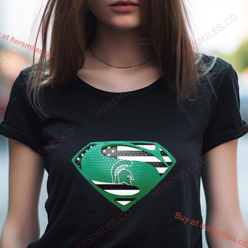 Usa Flag Inside Michigan State Spartans Superman Shirt Usa Flag Inside Michigan State Spartans Superman Shirt
