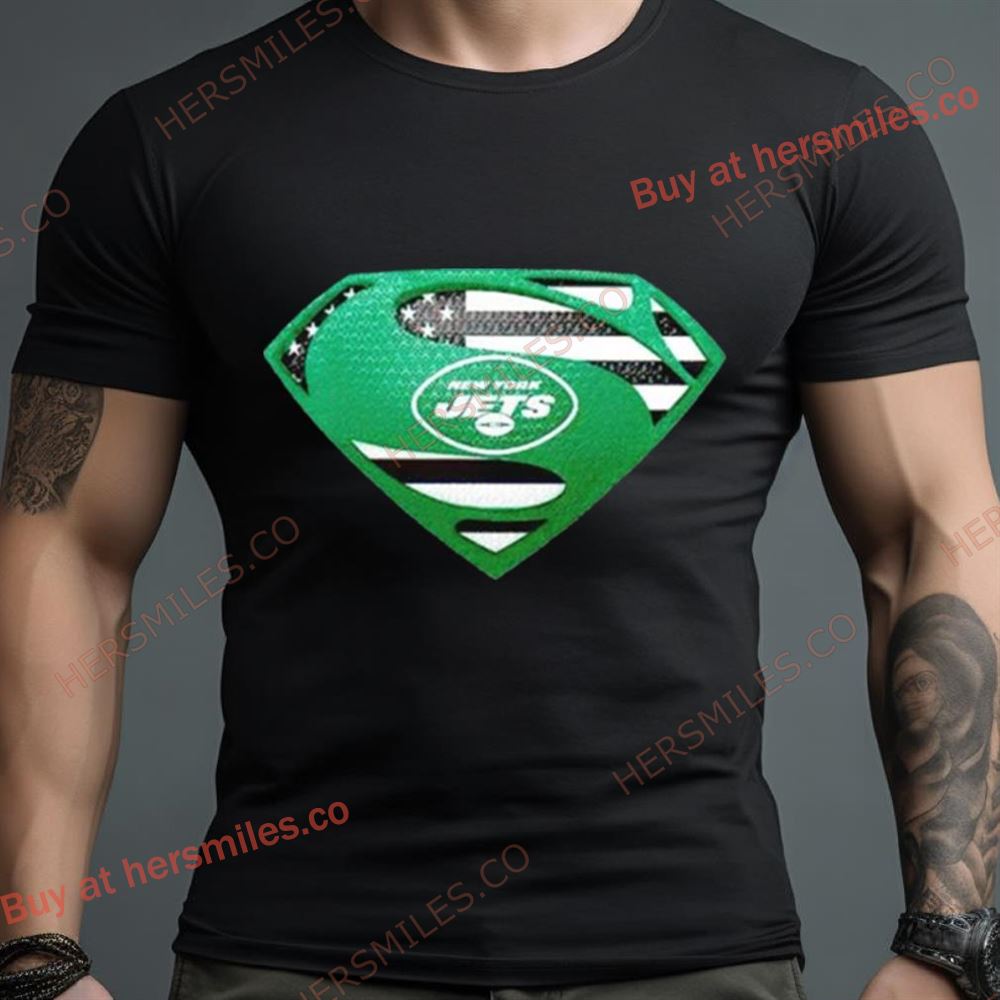 Usa Flag Inside New York Jets Superman Shirt Hersmiles