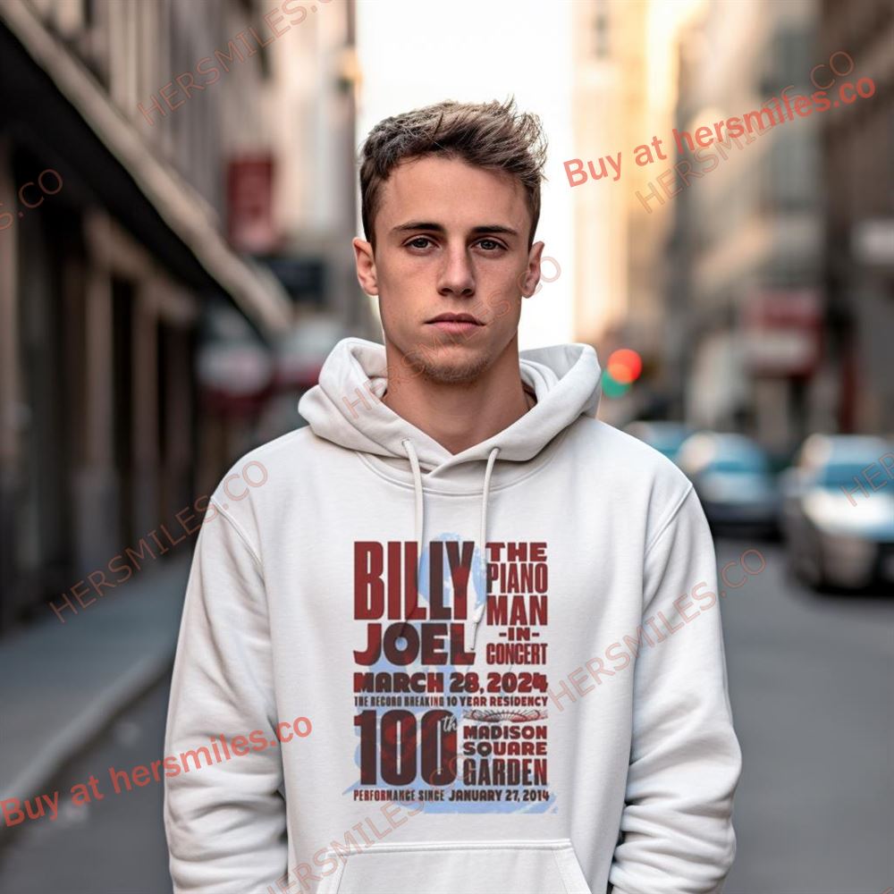 Billy Joel The Piano Man In Concert March 28 2024 Msg New York 100Th Event Shirt Billy Joel The Piano Man In Concert March 28 2024 Msg New York 100Th Event Shirt