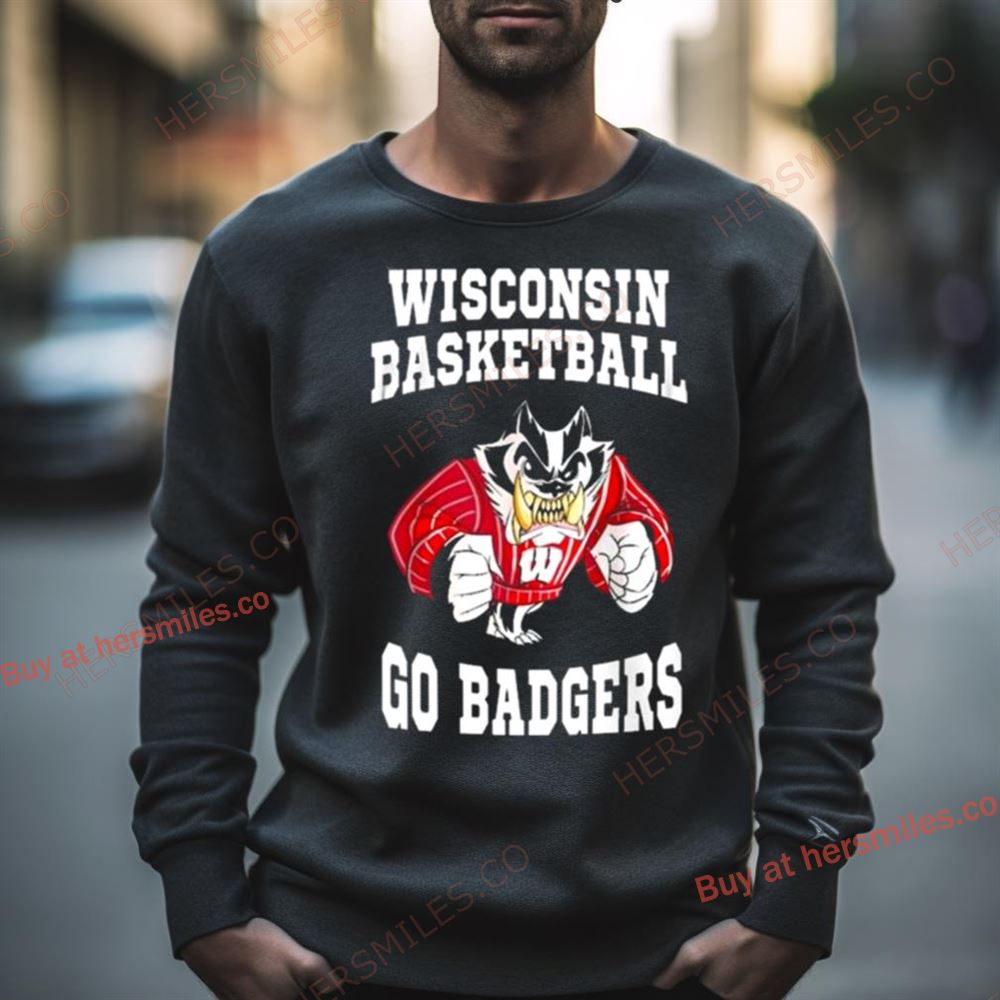 Wisconsin Badgers Basketball Go Badgers Mascot Shirt